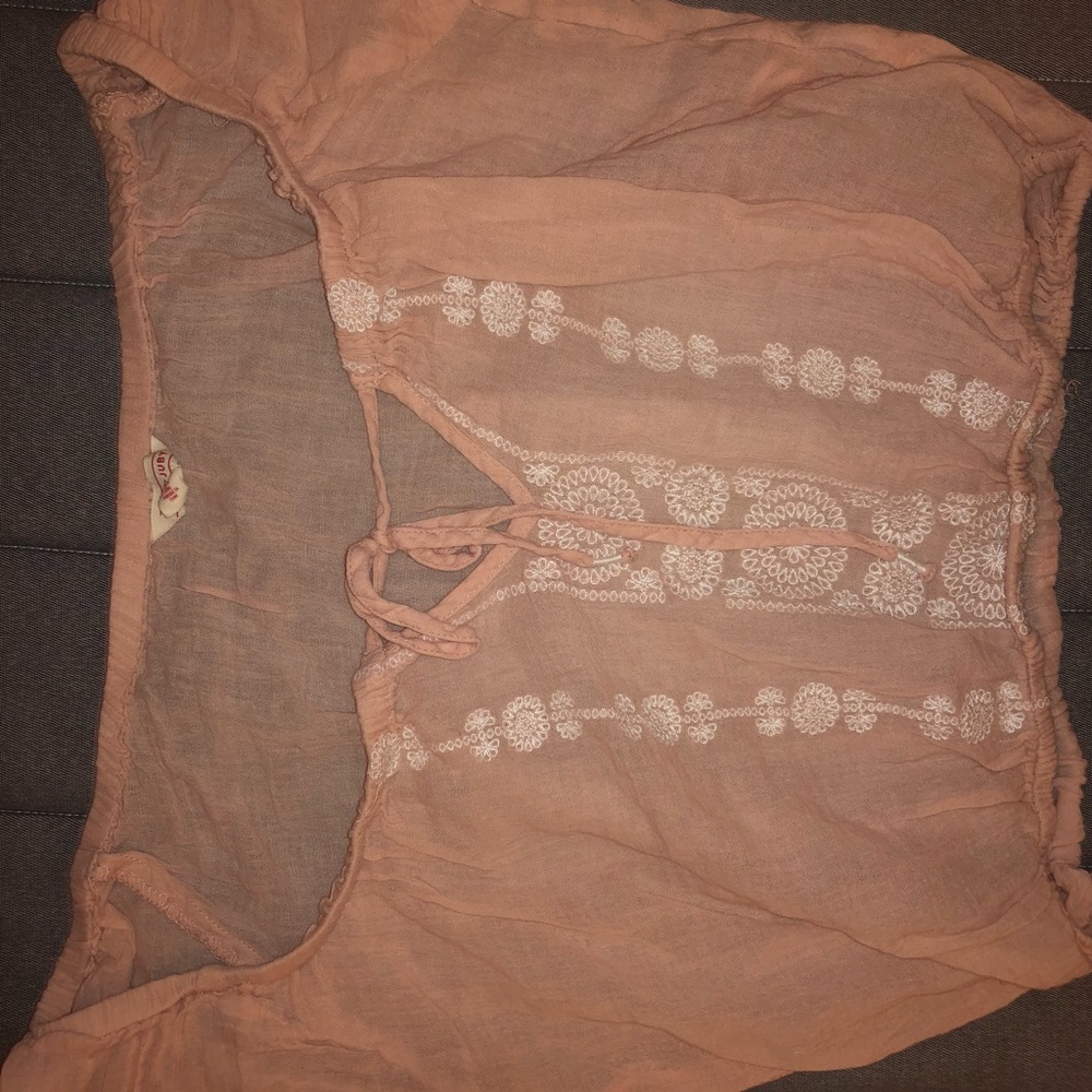 Beautiful Off The Shoulder Top With Embroidery